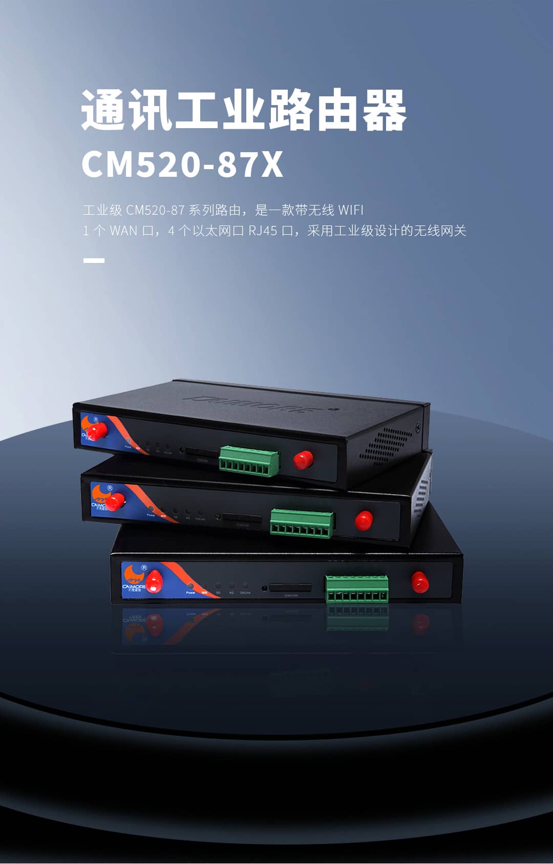 CM520-87X五口WIFI 4G/5G工業路由器
